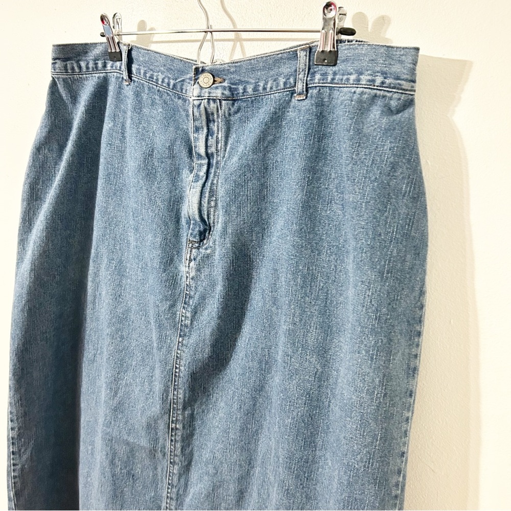 CJ Banks by Christopher & Banks MidLength Classic Denim Jean Skirt Med/Dark Wash - Picture 2 of 9
